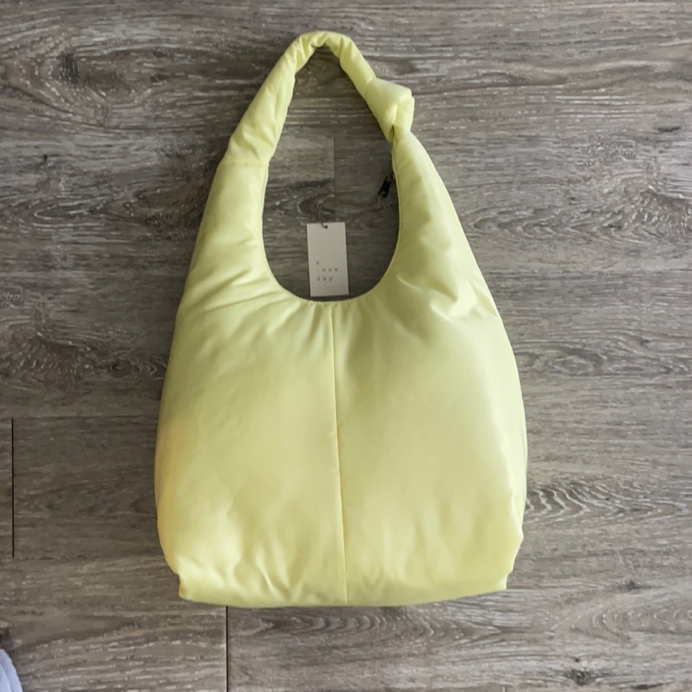 NWT A New Day yellow zippered handbag purse tote